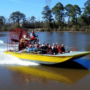 yellow airboat